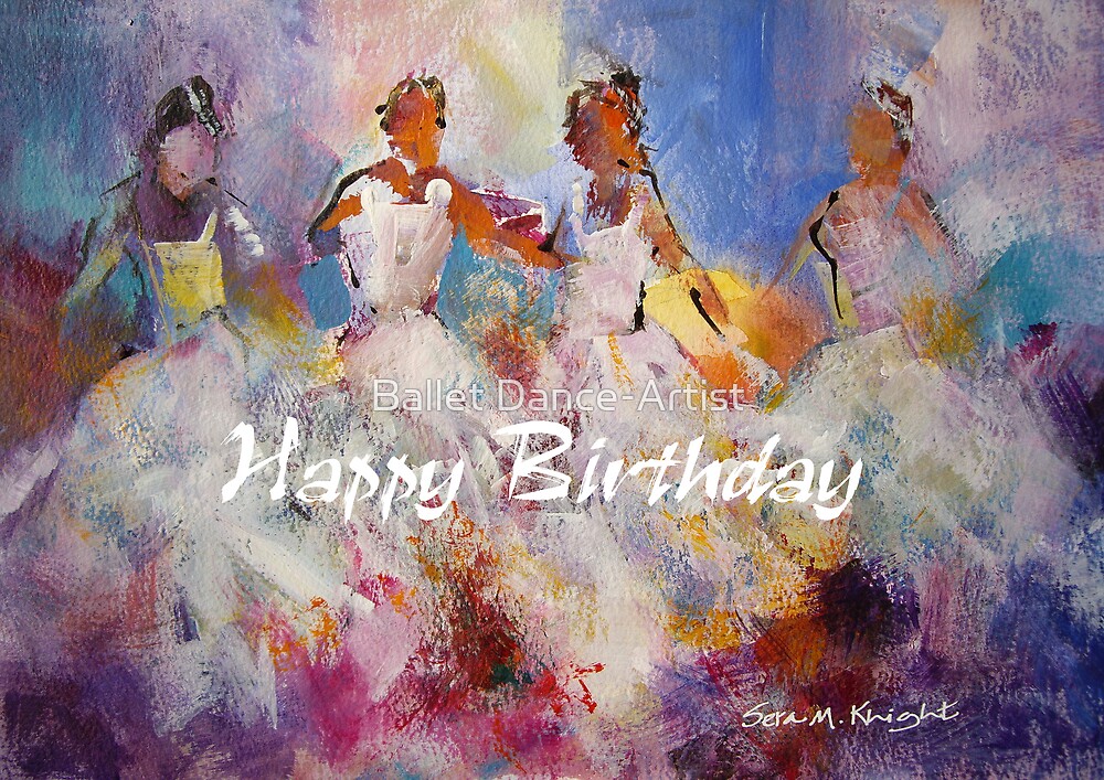 "Flamenco Dancers Painting – Happy Birthday Card" by 