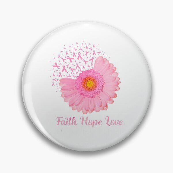 Item preview, Faith Hope Love Breast Cancer Awareness Flower Pink designed and sold by JonesErin.