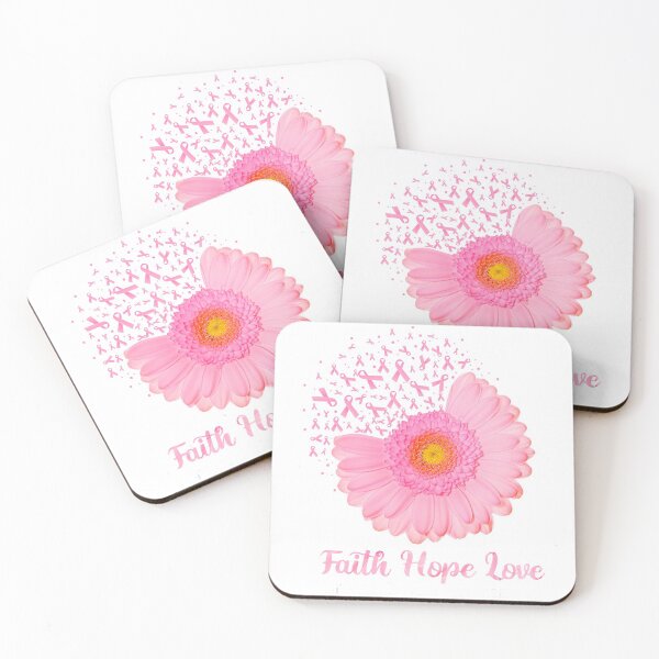 Item preview, Faith Hope Love Breast Cancer Awareness Flower Pink designed and sold by JonesErin.