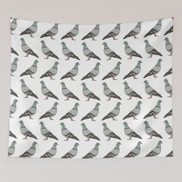 Item preview, pigeon walk 2020, white background designed and sold by Naty Design Prague.