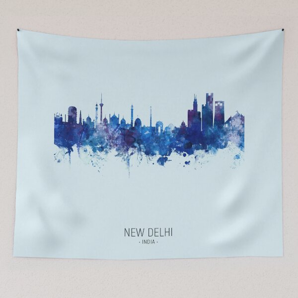 Item preview, New Delhi India Skyline designed and sold by ArtPrints.