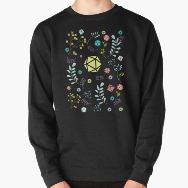 Flowers Plants and Succulents Polyhedral Dice Set Pullover Sweatshirt