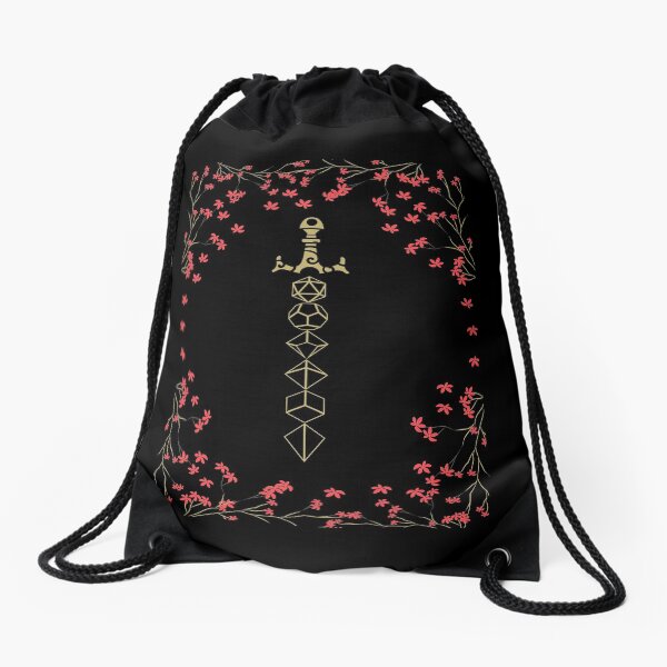 Item preview, Red Flowers Polyhedral Dice Set Sword designed and sold by pixeptional.