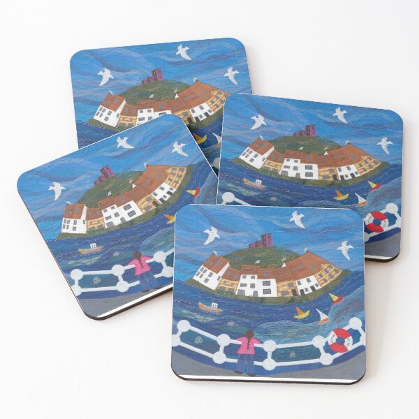 Item preview, Whitby Harbour Textile Art designed and sold by Wendy Early Textile Art.