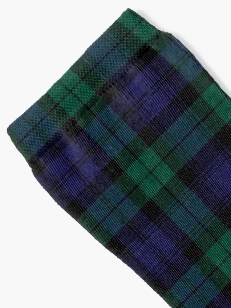 Blackwatch Tartan | Modern | Cute Blue and Green Plaid Socks