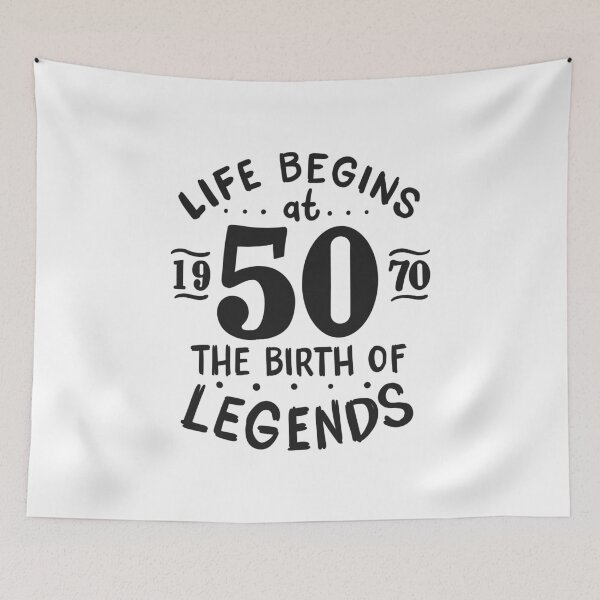 Item preview, 50th Birthday Life Begins At 50, Legends Born 1970 designed and sold by haselshirt.