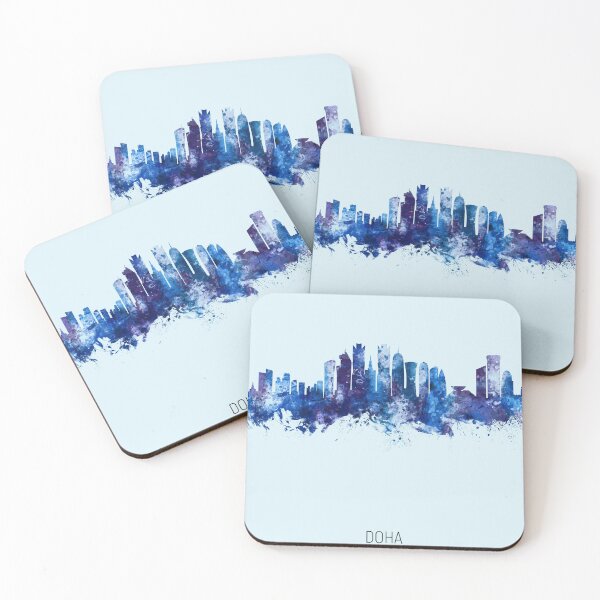 Item preview, Doha Qatar Skyline designed and sold by ArtPrints.