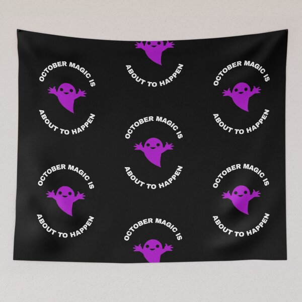 Item preview, October Magic Is About To Happen | Halloween Holiday | Happy Ghost Design designed and sold by Ainbowz-Artwork.