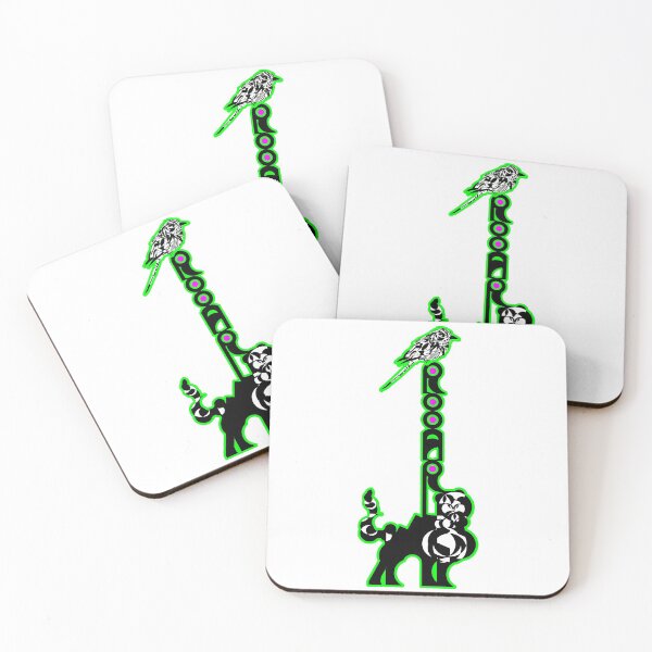 Item preview, Companions in Roar v1- Logoart with the word “Rooar” placed vertically on a feline and a bird on top decorated inside green stroke.  designed and sold by BDLVandFriends.
