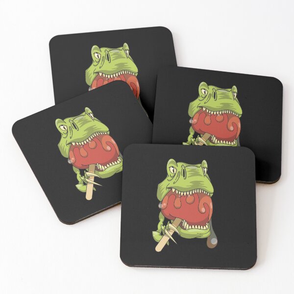 Item preview, Halloween Dinosaur eating a caramel candy apple  designed and sold by Fruit-Tee.