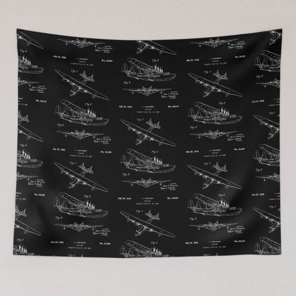 Item preview, Airplane 1935 patent white designed and sold by InkedArtPrints.
