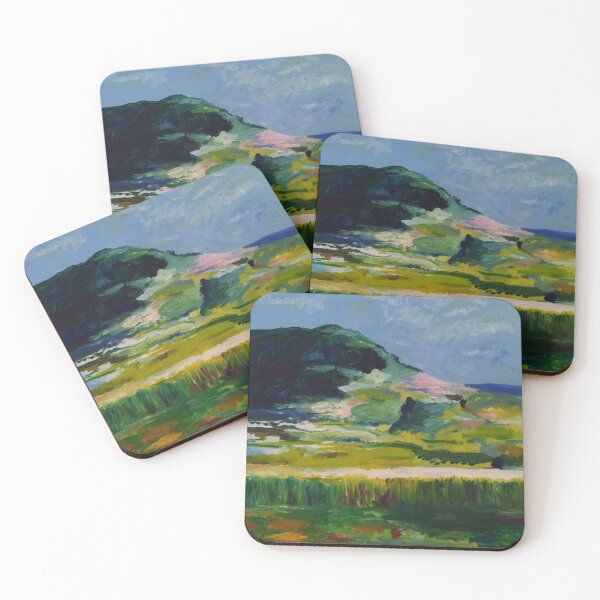 Item preview, Green landscape with a wooded hill in Thuringia designed and sold by Lillian Berthel.
