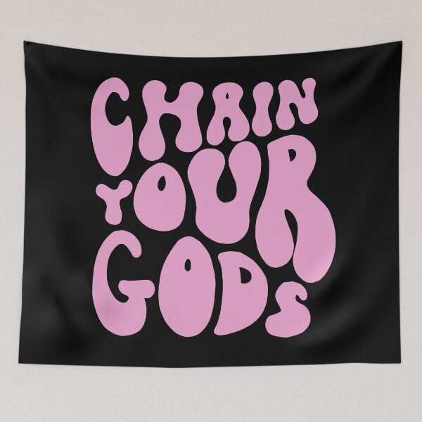 Item preview, Chain Your Gods Pink 70s Lettering designed and sold by WPahat.