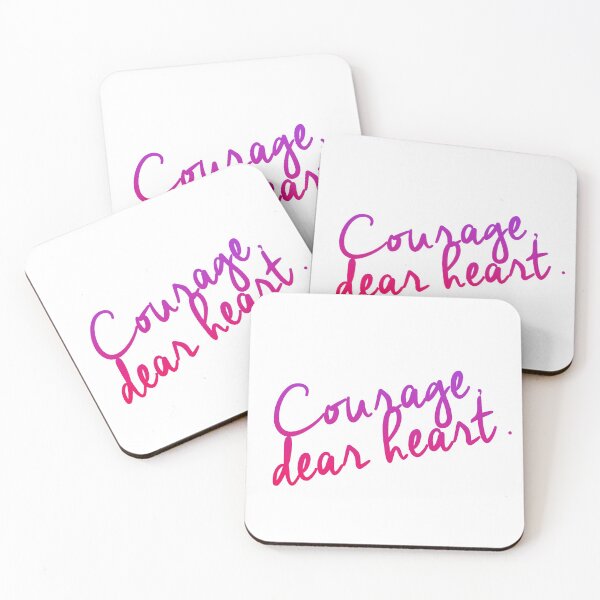 Item preview, C.S. Lewis Quote The Chronicles of Narnia Courage Dear Heart Pink Gradient designed and sold by aperte.