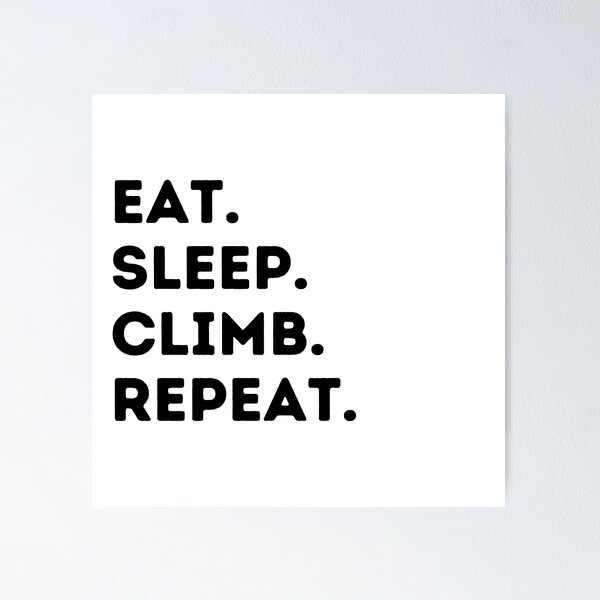 Item preview, 'Eat Sleep Climb Repeat' collection designed and sold by Crimp Merch.