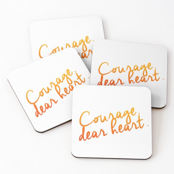 Item preview, C.S. Lewis Quote The Chronicles of Narnia Courage Dear Heart Yellow Gradient designed and sold by aperte.