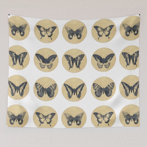 Item preview, Vintage BUTTERFLIES mega sticker pack yellow sepia edition / Pantone Ultimate Grey 2021 designed and sold by Naumovski.