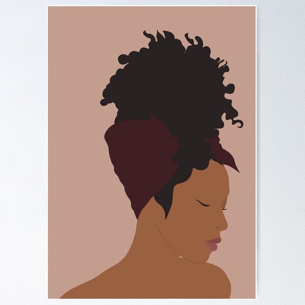 Item preview, Curly Girl Headwrap Minimal Artwork designed and sold by illustratedbyT.