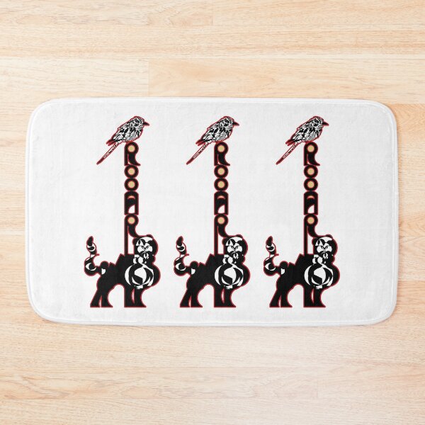 Item preview, Companions in Roar - Logoart with the word “Rooar” placed vertically on a feline's back and a bird on top decorated inside red stroke and beige filling.  designed and sold by BDLVandFriends.