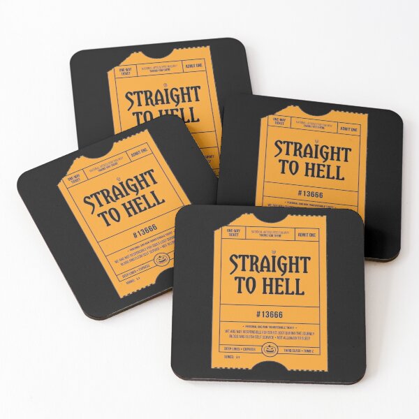 Item preview, Straight to Hell/Ticket to Hell Halloween designed and sold by That's  Bullshirt.