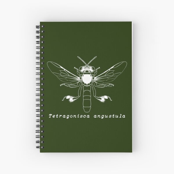 Tetragonisca angustula - White Design Spiral Notebook