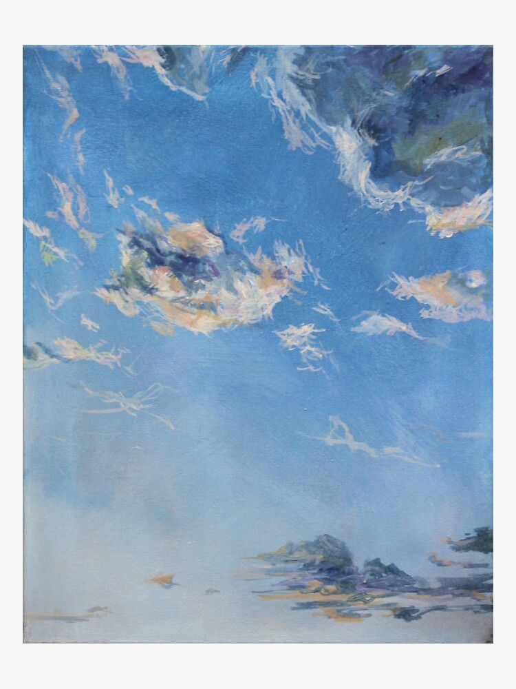 Thumbnail 3 von 3, Magnet, Ein leicht bewölkter Sommerhimmel designt und verkauft von LillianBerthel.