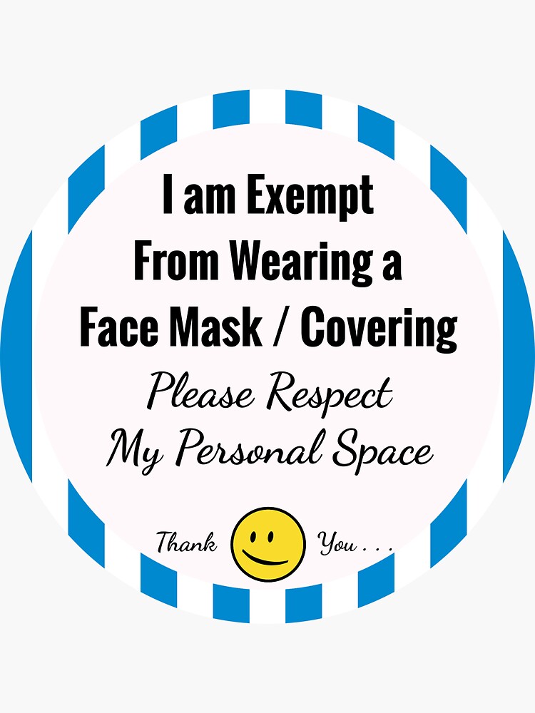 Exempt From Wearing a Face Mask (Blue) by hoxtonboy