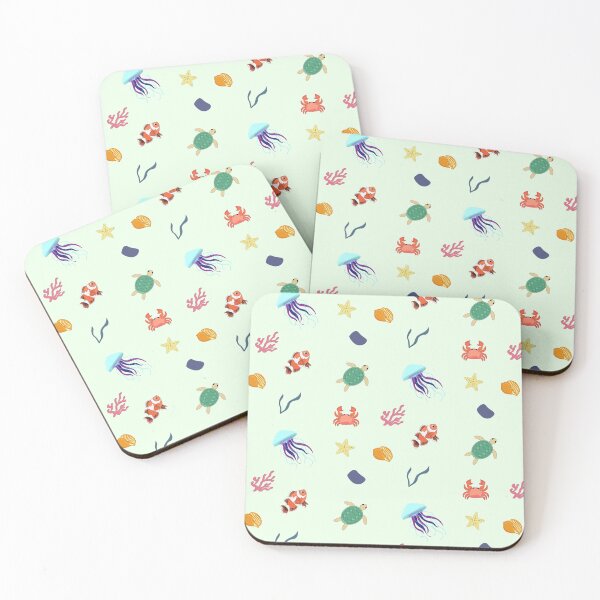 Item preview, ocean Vibes sticker pack pattern, Ocean creatures, Sea life , sea turtle , sea plants , sea shell , fish , jellyfish , rocks , crab , sea stars  designed and sold by SGS-.