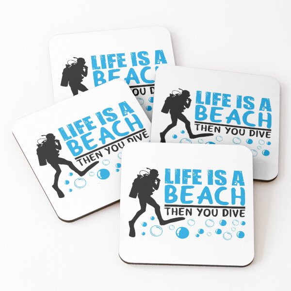 Item preview, Funny Scuba Diving Life Is A Beach Then You Dive designed and sold by DamnGoodDesign.