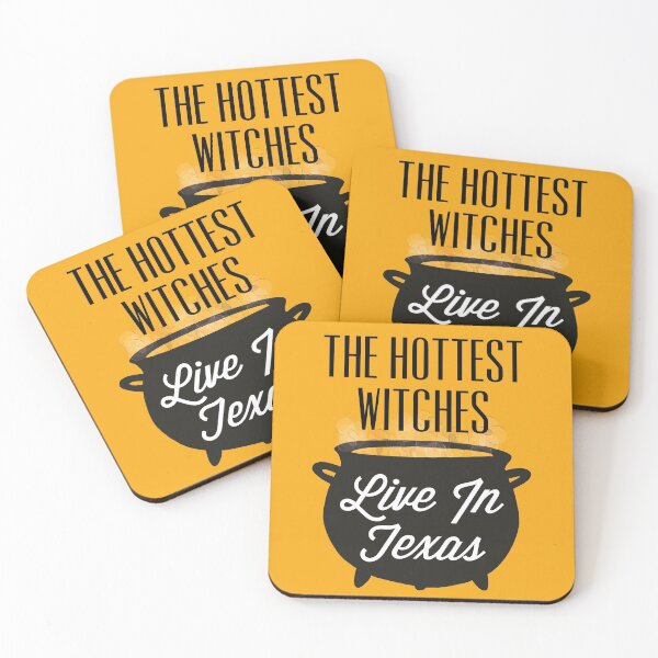 Item preview, The Hottest Witches Live in Texas Halloween Quote designed and sold by AMSonArt.