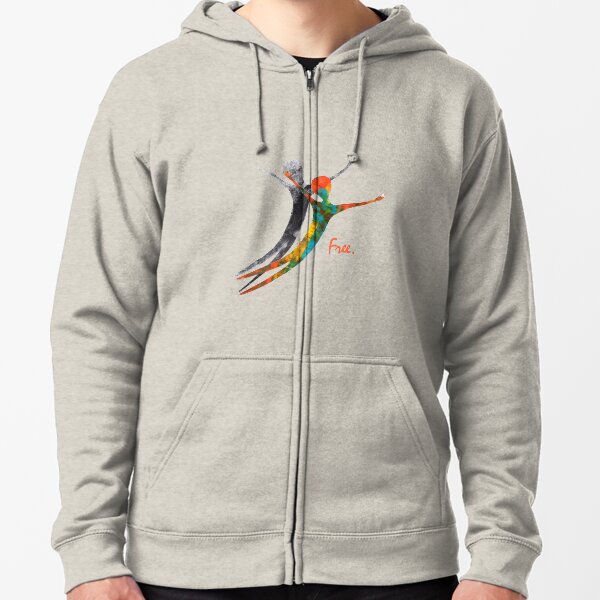 Free Spirits. Zipped Hoodie