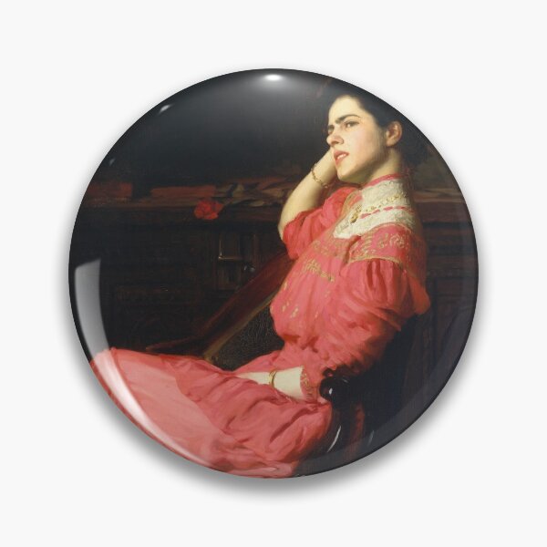 Item preview, A ROSE - Thomas Anshutz - Woman in Pink Dress designed and sold by a-little-ink.