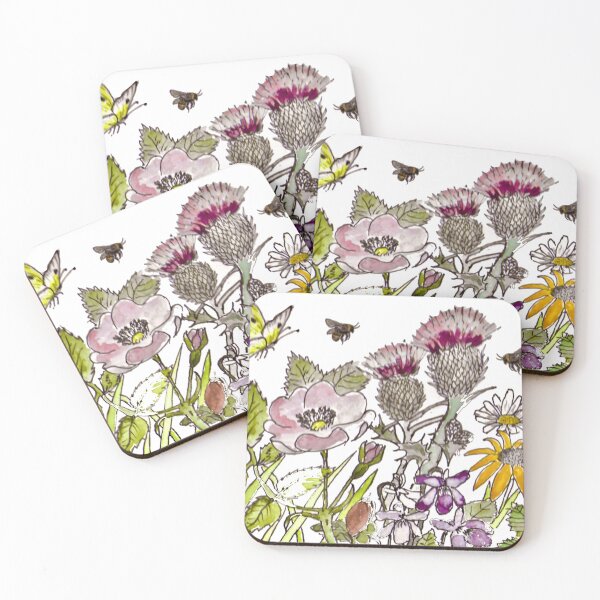 Item preview, English Wildflowers butterfly bees designed and sold by PaulRaynor.
