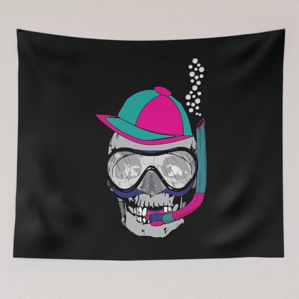 Item preview, Skull skull with snorkel and mask designed and sold by tarek25.
