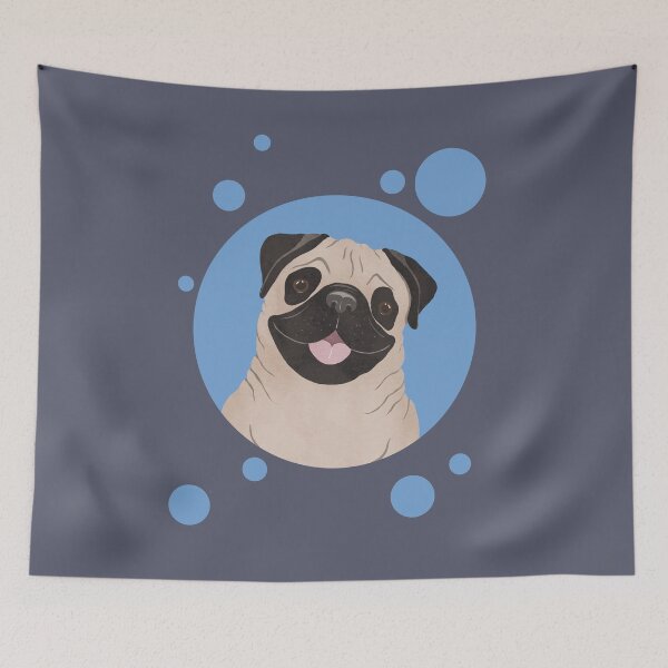 Item preview, Pug portrait designed and sold by LeahIngledew.