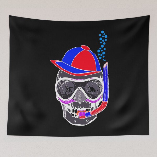 Item preview, Skull skull with snorkel and mask designed and sold by tarek25.