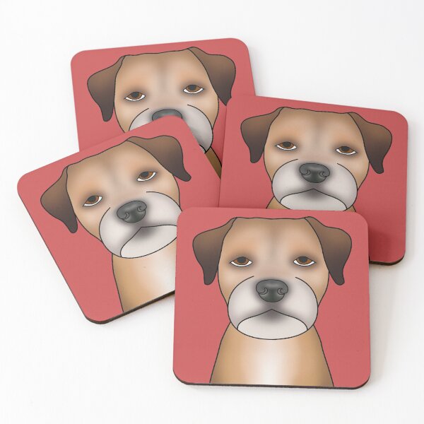 Item preview, Border Terrier Dog - Portrait - Face - Red designed and sold by JadeMadeThis.