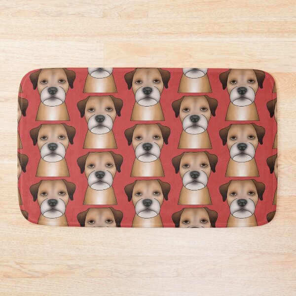 Item preview, Border Terrier Dog - Portrait - Face - Pattern - Red designed and sold by JadeMadeThis.