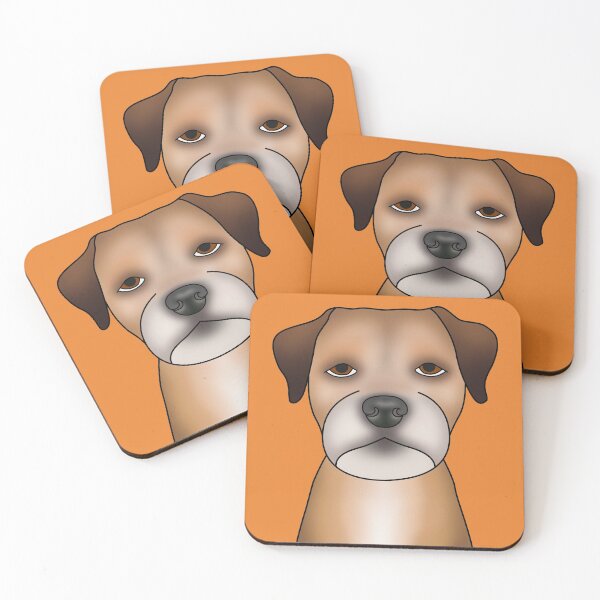 Item preview, Border Terrier Dog - Portrait - Face - Orange designed and sold by JadeMadeThis.