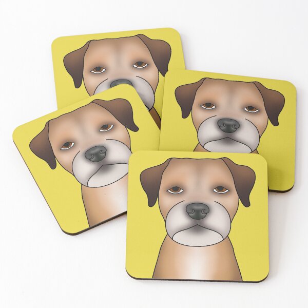 Item preview, Border Terrier Dog - Portrait - Face - Yellow designed and sold by JadeMadeThis.