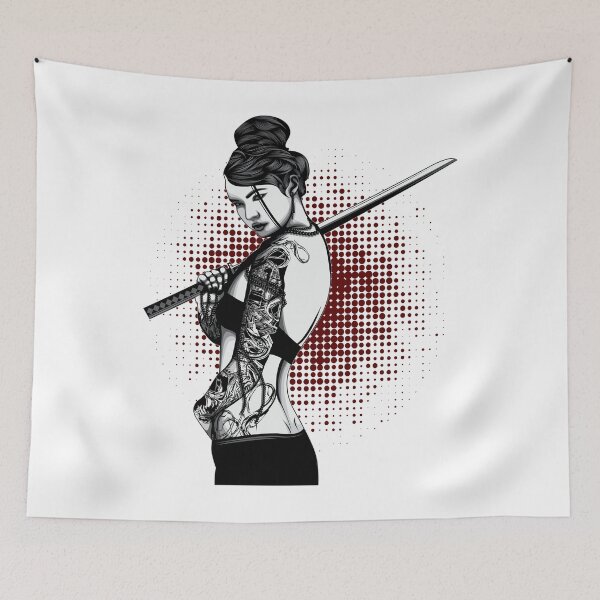 Item preview, Women With Tattoo And Katana designed and sold by JTS STORE.