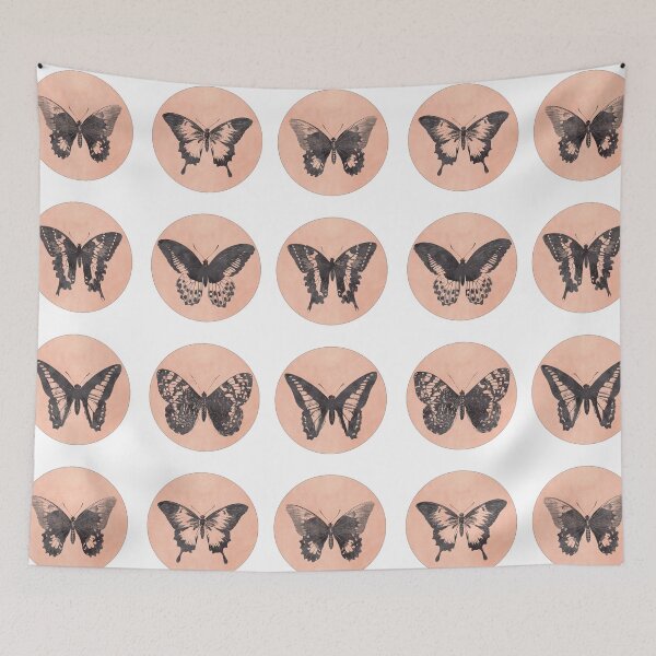 Item preview, Vintage BUTTERFLIES mega sticker pack red retro sketch edition designed and sold by Naumovski.