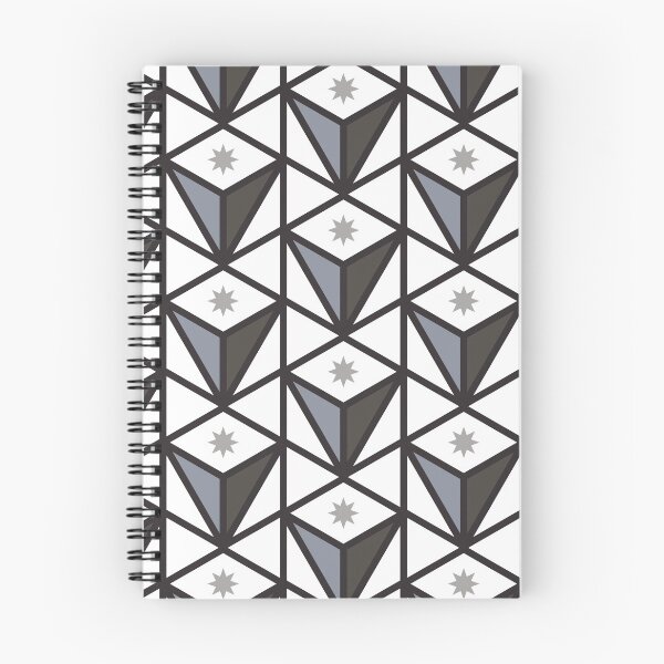 Item preview, Reverse Pyramid Star Pattern – Gray designed and sold by RoguePatterns.