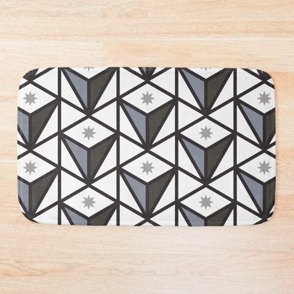 Item preview, Reverse Pyramid Star Pattern – Gray designed and sold by RoguePatterns.