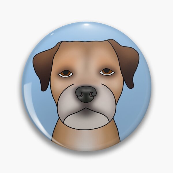 Item preview, Border Terrier Dog - Portrait - Face - Blue designed and sold by JadeMadeThis.