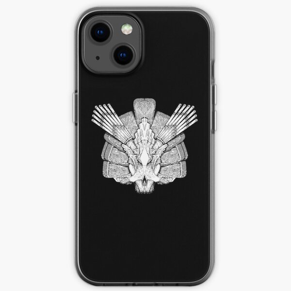 Monster Skull (black) phone cases SMALL logo iPhone Soft Case