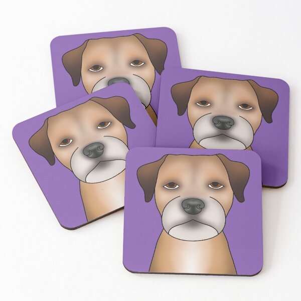 Item preview, Border Terrier Dog - Portrait - Face - Purple designed and sold by JadeMadeThis.