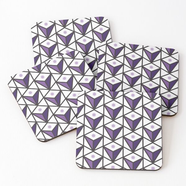 Item preview, Reverse Pyramid Star Pattern – Purple & Lilac designed and sold by RoguePatterns.