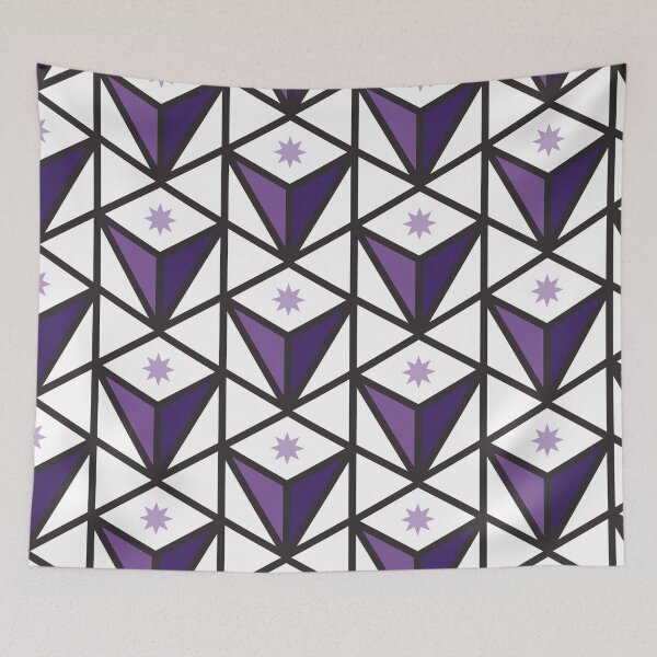 Item preview, Reverse Pyramid Star Pattern – Purple & Lilac designed and sold by RoguePatterns.