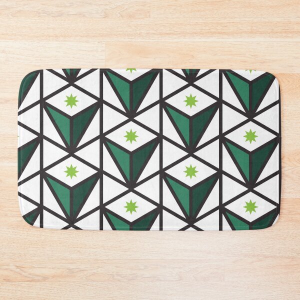Item preview, Reverse Pyramid Star Pattern – Green designed and sold by RoguePatterns.